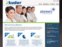 Tablet Screenshot of pioneers.kuder.com